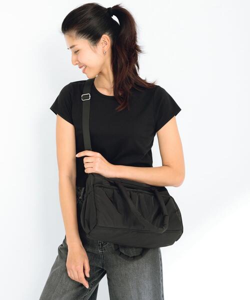 URBAN RESEARCH Sonny Label(アーバンリサーチサニーレーベル)の「SLAB 2wayPuffBostonBag(ボストンバッグ・レディース・オフホワイト/ブラック/ミント・ONE)」の3枚目の写真