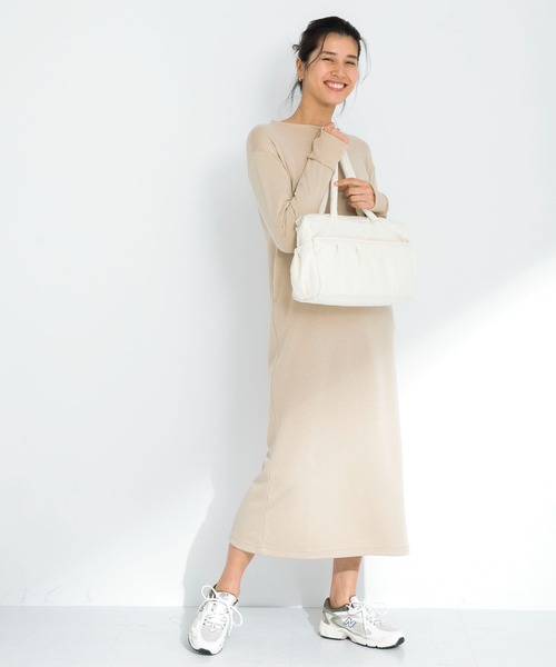 URBAN RESEARCH Sonny Label（アーバンリサーチサニーレーベル）の「SLAB　2wayPuffBostonBag（ボストンバッグ・レディース・オフホワイト/ブラック/ミント・ONE）」の7枚目の写真