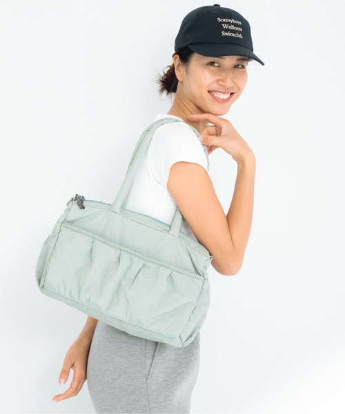 URBAN RESEARCH Sonny Label（アーバンリサーチサニーレーベル）の「SLAB　2wayPuffBostonBag（ボストンバッグ・レディース・オフホワイト/ブラック/ミント・ONE）」の17枚目の写真