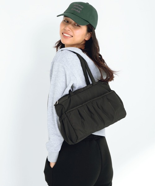 URBAN RESEARCH Sonny Label（アーバンリサーチサニーレーベル）の「SLAB　2wayPuffBostonBag（ボストンバッグ・レディース・オフホワイト/ブラック/ミント・ONE）」の12枚目の写真