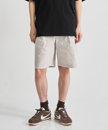 【ATON / エイトン】STRETCH NYLON LINEN WIDE 2TUCKED SHORTS