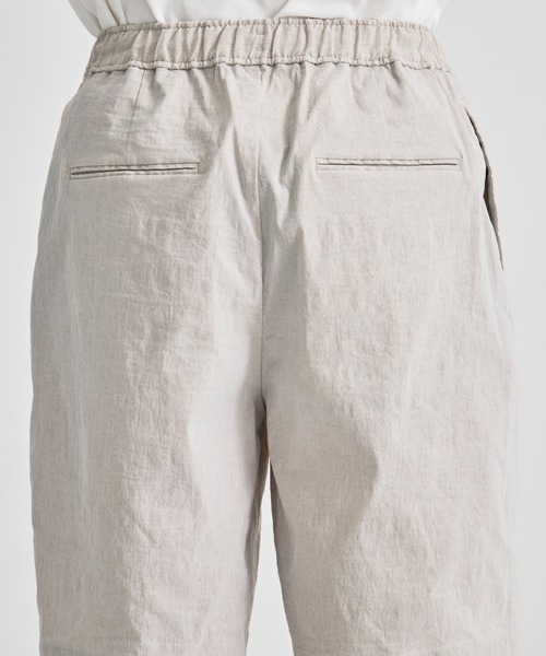 aton linen weather ベーシックショートパンツ ホワイト ATON / エイトン】STRETCH NYLON LINEN WIDE 2TUCKED SHORTS