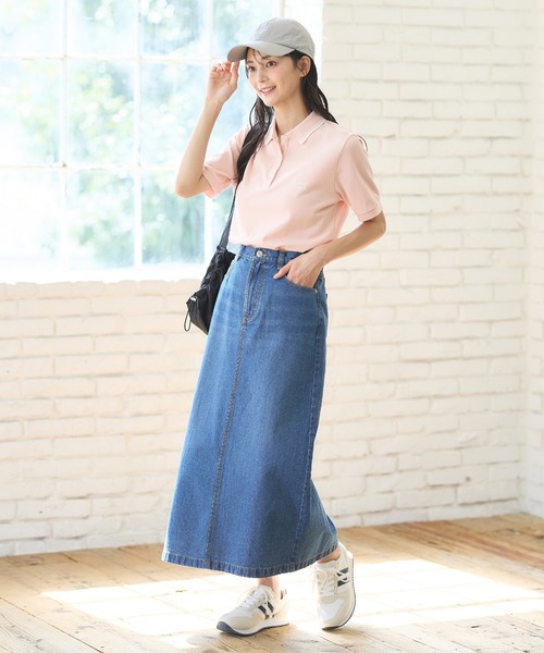 Honeys（ハニーズ）の「【ハニさら・吸水速乾・抗菌防臭・ＵＶカット】半袖刺繍入りポロシャツ（ポロシャツ・レディース・ブラック/ライトブルー/オフホワイト/ネイビー/ピンク・3L/L/LL/M/S）」の21枚目の写真