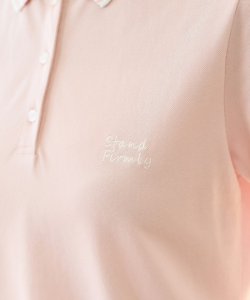 Honeys（ハニーズ）の「【ハニさら・吸水速乾・抗菌防臭・ＵＶカット】半袖刺繍入りポロシャツ（ポロシャツ・レディース・ブラック/ライトブルー/オフホワイト/ネイビー/ピンク・3L/L/LL/M/S）」の10枚目の写真