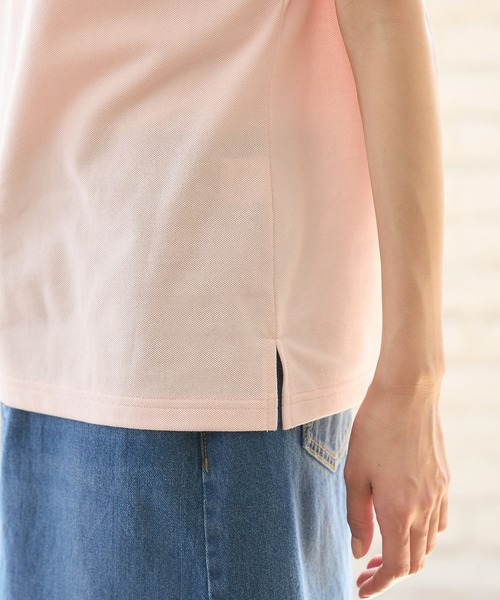 Honeys（ハニーズ）の「【ハニさら・吸水速乾・抗菌防臭・ＵＶカット】半袖刺繍入りポロシャツ（ポロシャツ・レディース・ブラック/ライトブルー/オフホワイト/ネイビー/ピンク・3L/L/LL/M/S）」の12枚目の写真