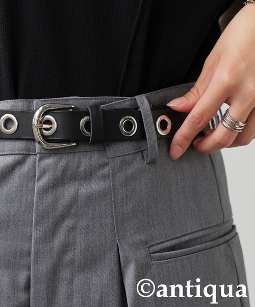 antiqua（アンティカ）の「本革ベルト（ベルト・レディース・ブラック・FREE）」の9枚目の写真