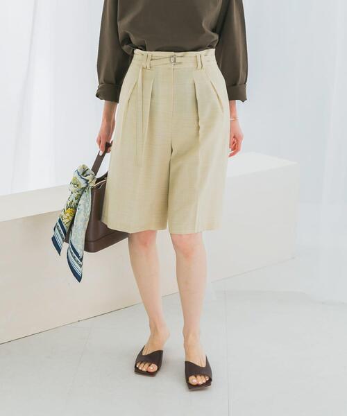 URBAN RESEARCH ROSSO WOMEN（アーバンリサーチ　ロッソ）の「リネンライクハーフパンツ（その他パンツ・レディース・ライトベージュ/ブラウン・36/38）」の6枚目の写真