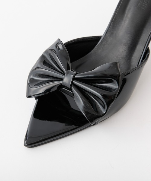 one after another NICE CLAUP(ワンアフターアナザーナイスクラップ)の「ビッグリボンポインテッドサンダル(サンダル・レディース・ブラック/イエロー/ホワイト・L/M/S)」の7枚目の写真