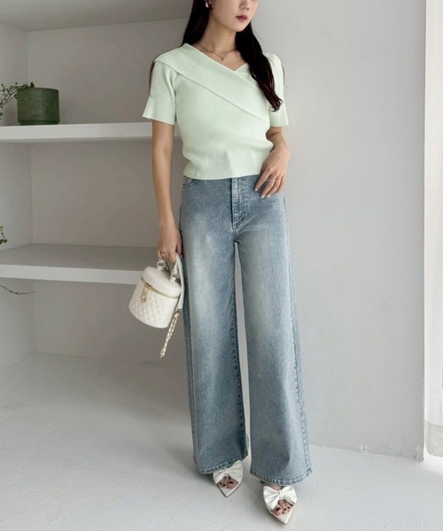 one after another NICE CLAUP(ワンアフターアナザーナイスクラップ)の「ビッグリボンポインテッドサンダル(サンダル・レディース・ブラック/イエロー/ホワイト・L/M/S)」の12枚目の写真