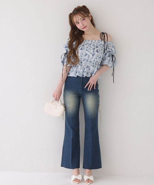 one after another NICE CLAUP(ワンアフターアナザーナイスクラップ)の「ビッグリボンポインテッドサンダル(サンダル・レディース・ブラック/イエロー/ホワイト・L/M/S)」の11枚目の写真