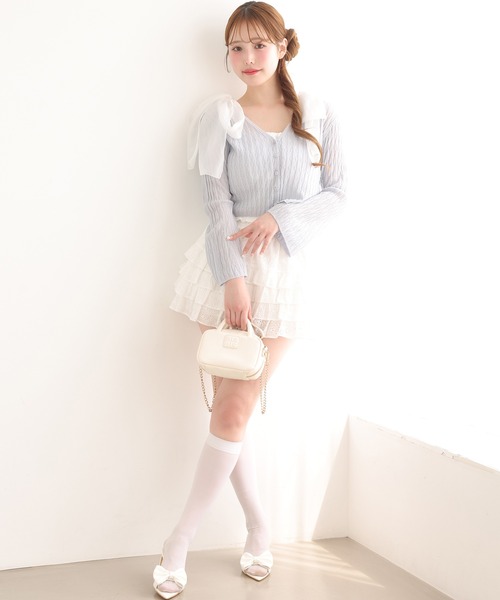 one after another NICE CLAUP(ワンアフターアナザーナイスクラップ)の「ビッグリボンポインテッドサンダル(サンダル・レディース・ブラック/イエロー/ホワイト・L/M/S)」の20枚目の写真