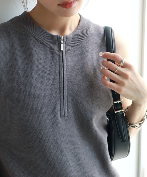 NOGLE(ノグル)の「【NOGLE/ノグル】ジップアップノースリー(その他トップス・レディース・チャコール/アイボリー/グレー/ブラック・FREE)」の19枚目の写真