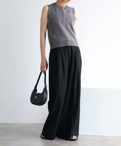 NOGLE(ノグル)の「【NOGLE/ノグル】ジップアップノースリー(その他トップス・レディース・チャコール/アイボリー/グレー/ブラック・FREE)」の17枚目の写真