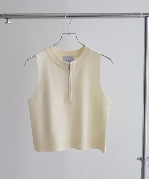 NOGLE(ノグル)の「【NOGLE/ノグル】ジップアップノースリー(その他トップス・レディース・チャコール/アイボリー/グレー/ブラック・FREE)」の14枚目の写真