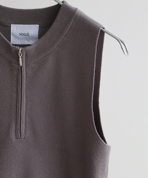 NOGLE(ノグル)の「【NOGLE/ノグル】ジップアップノースリー(その他トップス・レディース・チャコール/アイボリー/グレー/ブラック・FREE)」の6枚目の写真