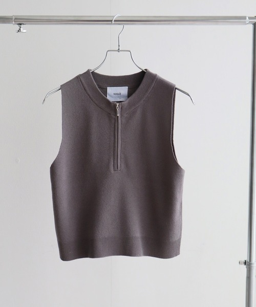 NOGLE(ノグル)の「【NOGLE/ノグル】ジップアップノースリー(その他トップス・レディース・チャコール/アイボリー/グレー/ブラック・FREE)」の12枚目の写真