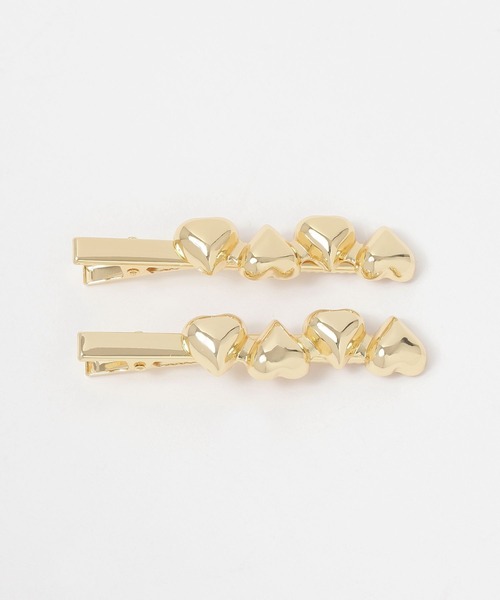 FOREVER 21(フォーエバー トゥエンティーワン)の「ハートヘアピン2(ヘアピン・レディース・シルバー/ゴールド・FREE)」の1枚目の写真