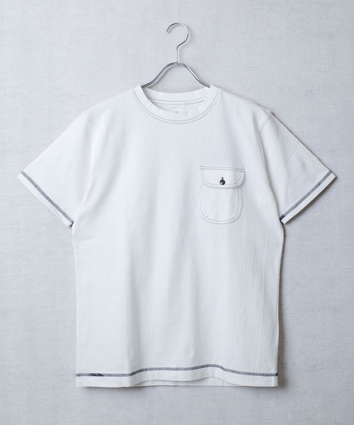 KATO`（カトー）の「【KATO'/カトー】181 フラップポケット Tシャツ BC812731（Tシャツ/カットソー・メンズ・ホワイト/ネイビー/キナリ/ベージュ/ブラウン/ライトグレー/カーキ/レッド・MEDIUM/SMALL/X-LARGE/LARGE）」の2枚目の写真