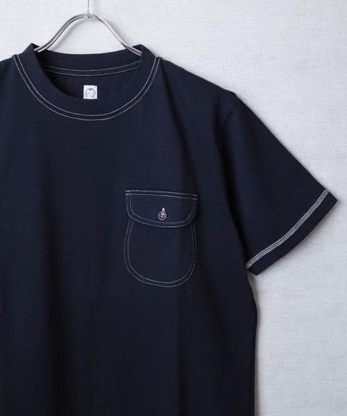 KATO`（カトー）の「【KATO'/カトー】181 フラップポケット Tシャツ BC812731（Tシャツ/カットソー・メンズ・ホワイト/ネイビー/キナリ/ベージュ/ブラウン/ライトグレー/カーキ/レッド・MEDIUM/SMALL/X-LARGE/LARGE）」の9枚目の写真