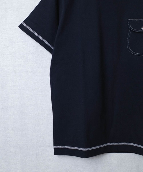 KATO`（カトー）の「【KATO'/カトー】181 フラップポケット Tシャツ BC812731（Tシャツ/カットソー・メンズ・ホワイト/ネイビー/キナリ/ベージュ/ブラウン/ライトグレー/カーキ/レッド・MEDIUM/SMALL/X-LARGE/LARGE）」の11枚目の写真