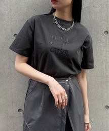 &g'aime | 【&g'aime】リピートロゴプリントTシャツ　Repeat Logo Tee(Tシャツ/カットソー)
