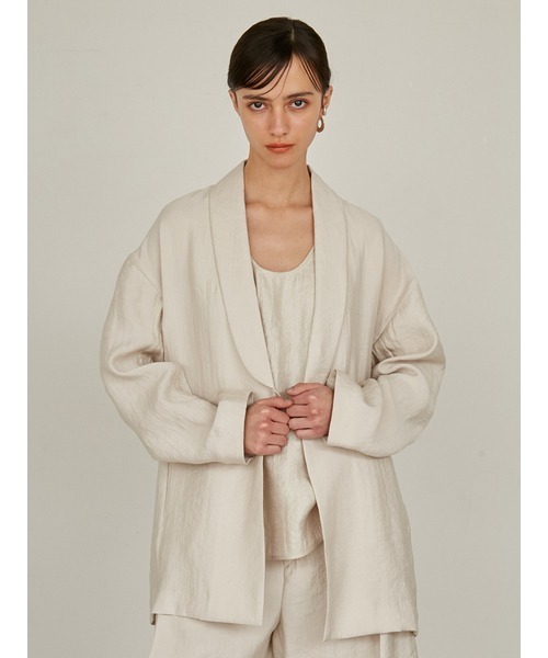 styling/（スタイリング）の「【セットアップ対応】バックサテンジャケット（その他アウター・レディース・ブラック/アイボリー/ライム・1/0）」の2枚目の写真