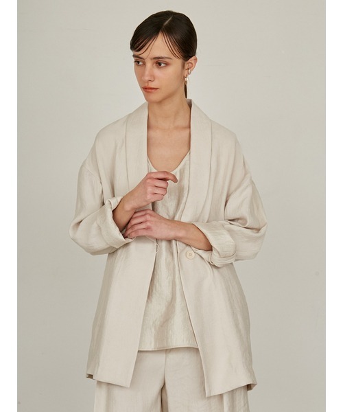 styling/（スタイリング）の「【セットアップ対応】バックサテンジャケット（その他アウター・レディース・ブラック/アイボリー/ライム・1/0）」の4枚目の写真