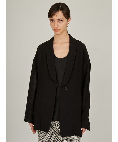 styling/（スタイリング）の「【セットアップ対応】バックサテンジャケット（その他アウター・レディース・ブラック/アイボリー/ライム・1/0）」の7枚目の写真