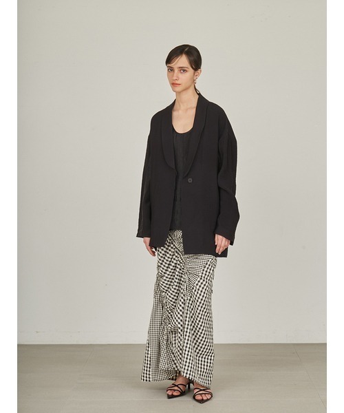 styling/（スタイリング）の「【セットアップ対応】バックサテンジャケット（その他アウター・レディース・ブラック/アイボリー/ライム・1/0）」の9枚目の写真