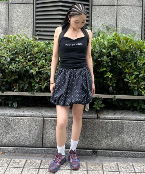 Oriens JOURNAL STANDARD(オリエンス ジャーナルスタンダード)の「バルーンドット ミニスカート(スカート・レディース・ホワイト/ネイビー・FREE)」の8枚目の写真