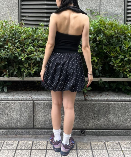 Oriens JOURNAL STANDARD(オリエンス ジャーナルスタンダード)の「バルーンドット ミニスカート(スカート・レディース・ホワイト/ネイビー・FREE)」の9枚目の写真