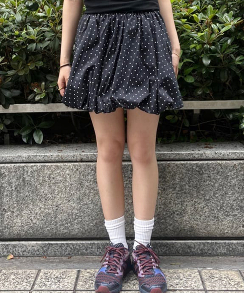 Oriens JOURNAL STANDARD(オリエンス ジャーナルスタンダード)の「バルーンドット ミニスカート(スカート・レディース・ホワイト/ネイビー・FREE)」の10枚目の写真