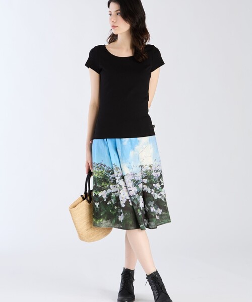 agnes b.(アニエスベー)の「コットン 半袖 Tシャツ "Le Chic"(Tシャツ/カットソー・レディース・ブラック・1/2/3)」の5枚目の写真