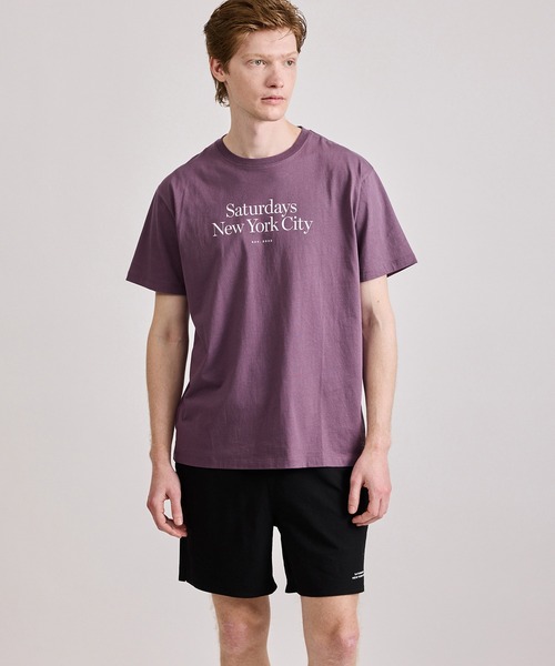 Saturdays NYC(サタデーズ ニューヨークシティ )の「Miller Standard SS Tee(Tシャツ/カットソー・メンズ・パープル/グリーン・L/M/S/XL/X-SMALL/XXL)」の1枚目の写真