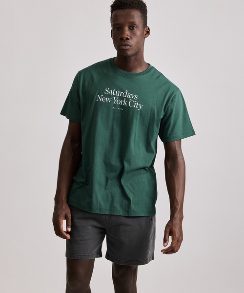 Saturdays NYC(サタデーズ ニューヨークシティ )の「Miller Standard SS Tee(Tシャツ/カットソー・メンズ・パープル/グリーン・L/M/S/XL/X-SMALL/XXL)」の2枚目の写真