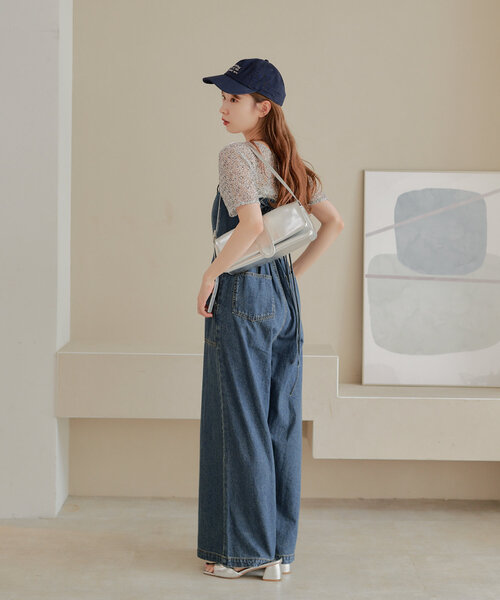 Kastane（カスタネ）の「【低身長サイズ/WEB限定】デニムベアサロペット（サロペット/オーバーオール・レディース・ブルー系その他/グレー/ライトブルー・1/0）」の22枚目の写真