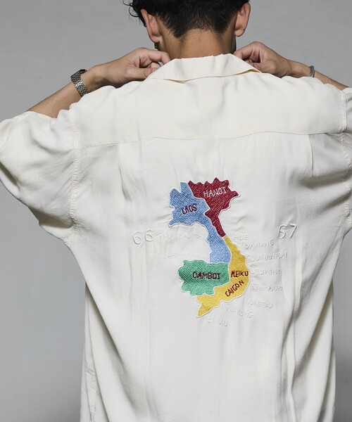 セール】HINSON/ヒンソン レーヨン スーベニアシャツ/ベトジャン