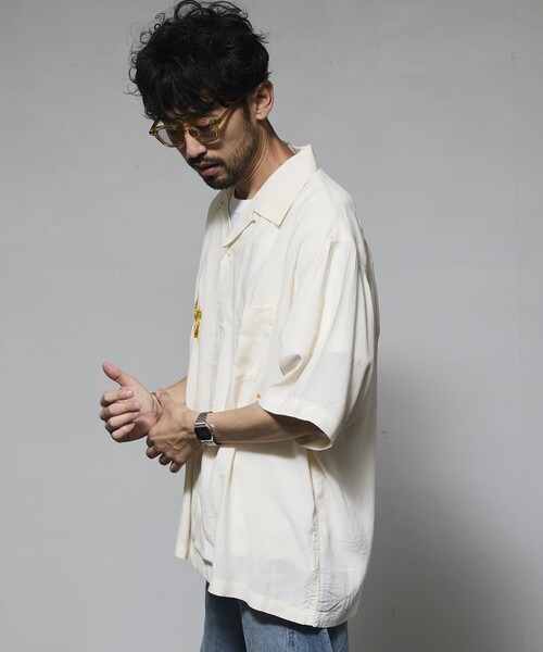 セール】HINSON/ヒンソン レーヨン スーベニアシャツ/ベトジャン刺繍