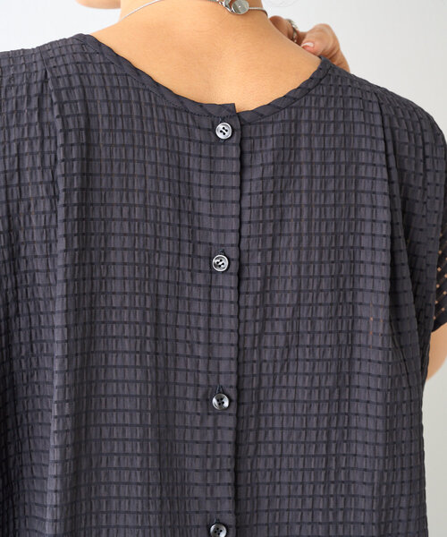 BEARDSLEY(ビアズリー)の「シアーチェックフレンチブラウス(シャツ/ブラウス・レディース・ライトグレー/ダークグレー・FREE)」の22枚目の写真