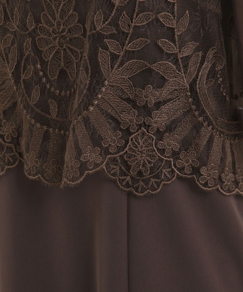 Andemiu（アンデミュウ）の「【2点セット】シシュウブラウス×キャミドレス490987（ドレス・レディース・ブラック/ブラウン/スモーキーグリーン系8・MEDIUM/SMALL）」の20枚目の写真