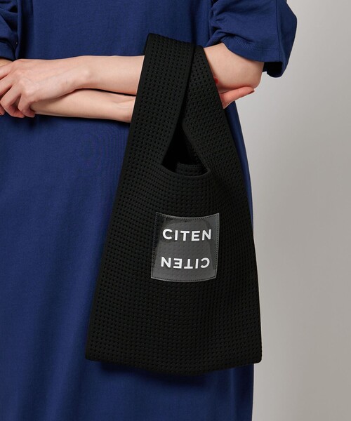 CITEN（シテン）の「＜CITEN＞CITENサマーニットクリアロゴショッパー（トートバッグ・レディース・ロイヤルブルー/オレンジ/ブラック/オフホワイト・FREE）」の3枚目の写真