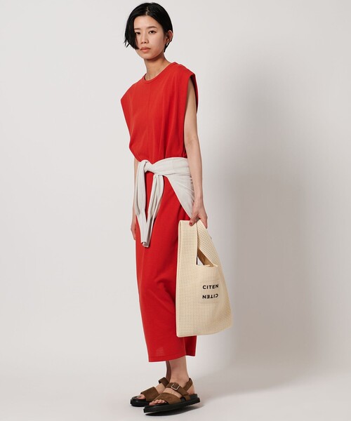 CITEN（シテン）の「＜CITEN＞CITENサマーニットクリアロゴショッパー（トートバッグ・レディース・ロイヤルブルー/オレンジ/ブラック/オフホワイト・FREE）」の10枚目の写真