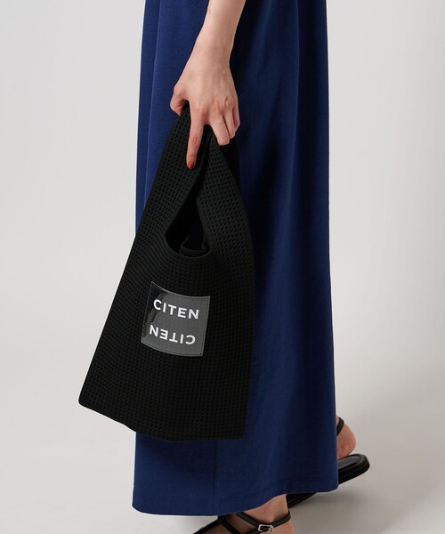 CITEN（シテン）の「＜CITEN＞CITENサマーニットクリアロゴショッパー（トートバッグ・レディース・ロイヤルブルー/オレンジ/ブラック/オフホワイト・FREE）」の9枚目の写真