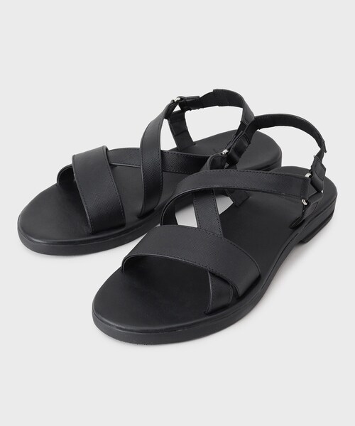 tk.TAKEO KIKUCHI（ティーケータケオキクチ）の「◆クロスサンダル（サンダル・メンズ・ダークブラウン/ブラック・55/65/75）」の2枚目の写真