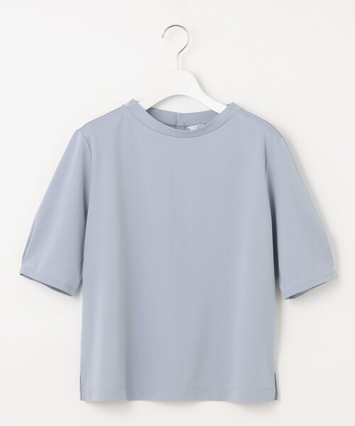 J.PRESS Ladies（J.プレス レディス）の「【洗える・抗菌防臭・接触冷感・吸水速乾】ドライポンチ モックネック カットソー（Tシャツ/カットソー・レディース・グレー系/ブラック系/サックスブルー系/ベージュ系・SMALL）」の17枚目の写真