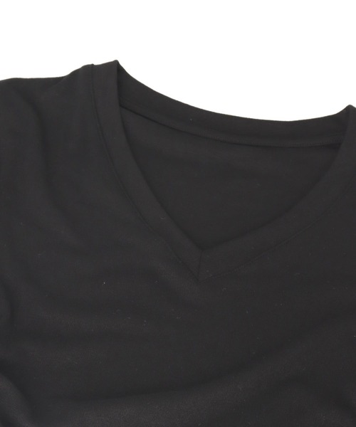 ANAP(アナップ)の「裾ギャザー Vネック Tシャツ(Tシャツ/カットソー・レディース・カーキ/ホワイト/ブラック・FREE)」の10枚目の写真