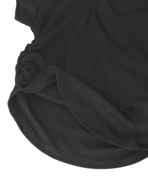 ANAP(アナップ)の「裾ギャザー Vネック Tシャツ(Tシャツ/カットソー・レディース・カーキ/ホワイト/ブラック・FREE)」の7枚目の写真