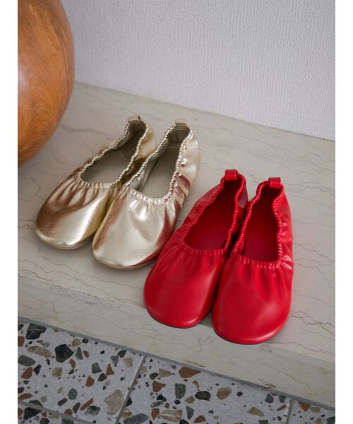 Ungrid（アングリッド）の「ギャザーフラットシューズ（バレエシューズ・レディース・ゴールド/レッド・L/M/S）」の10枚目の写真