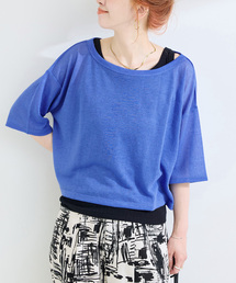 Simplicite｜サンプリシテのTシャツ/カットソー（ブルー・ネイビー