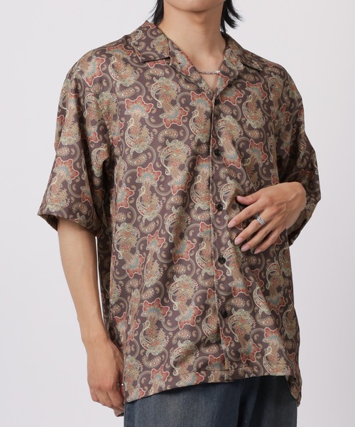 【7698017さま専用】オレゴンプロジェクトセット売り（シャツ➕ランパン） リングス アロハ風 花柄 ストレッチ 半袖シャツ ユニセックス